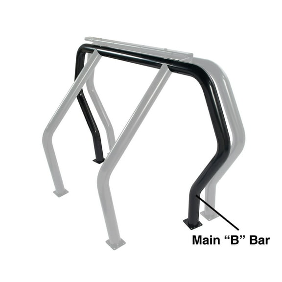 Go Rhino 90002B Bed Bar Component - "B" Main Bar - Black Powdercoat For 75-24 Ram, Dodge, Ford, Toyota, GMC, Chevrolet Fits select: 1999-2019 CHEVROLET SILVERADO, 2013-2018 RAM 1500