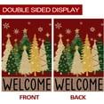 thumbnail image 3 of Merry Christmas House Flag, Christmas Trees Flag 28x40 Double Sided Red Outdoor Decorations, Winter Trees Holiday Decor Welcome Burlap House Flag Rustic Outdoor Farmhouse Xmas for Porch, 3 of 6