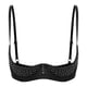 thumbnail image 3 of Sujetador push up de media copa con aros para mujer, ropa interior tipo balconette con brillantes diamantes de imitación, sujetador abierto en el pecho, lencería para dejar los pechos al descubierto, 3 of 5