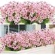 thumbnail image 1 of Rosa 8 piezas de flores artificiales plantas resistentes a los rayos UV al aire libre, 8 ramas de plástico falso aciano verde arbustos plantas interiores al aire libre, 1 of 5