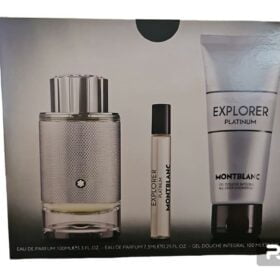 Set Montblanc Explorer Platinum (3 piezas) eau de parfum 100 ml. Y 7.5 ml., gel de ducha 100 ml. Hombre