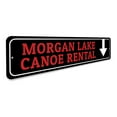 thumbnail image 3 of Canoe Rental arrow Novelty Sign, Metal Wall Decor - 4x18 inches, 3 of 4