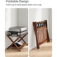 thumbnail image 3 of Smart FENDEE Fully Assembled Luggage Racks with 5 Nylon Straps,Bedroom, Hotel,Walnut,Pack of 2, 3 of 5
