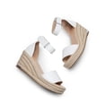 thumbnail image 3 of Sandalias Cuña Mujer DREAM PAIRS Blancas con Plataforma de Espadrille y Tacón de 7.5 cm, 3 of 8