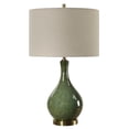 thumbnail image 2 of Bowery Hill Contemporary 23.5"H x 14"W x 14"D Ceramic Table Lamp in Emerald, 2 of 7
