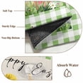 thumbnail image 6 of Runner Rug 2'x6', Happy Easter Bunny Washable Non-Slip Hallway Runner Rugs, Spring Floral Burlap Sage Green Plaid Bedside Rugs Floor Mats Carpet Runners for Kitchen Bathroom Laundry Room, 6 of 8