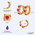 thumbnail image 4 of Aretes Mujer Oro 14k tipo Arracadas con Corazones, LuckyLy Acero Inoxidable con Baño Oro 14k y Cristal – Joyería para Mujer Ideal como Regalos para Mujer San Valentín y Cumpleaños, Modelo Vale rosa, 4 of 5