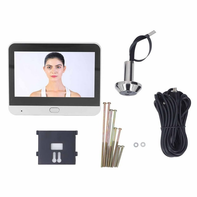 Inteprter Timbre inalámbrico al aire libre con cámara inteligente Wifi en casa portero electrónico con timbre de puerta con cámara Wi Fi Cámaras de vigilancia plata