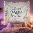 thumbnail image 2 of Watercolor Floral with Eucalyptus and Daisy, Calming Watercolor for Christian Decor Lovers, Inspirational Wall Art, Mother's Day Gift, Tapestry Wall Hanging for Bedroom and Living Room, 2 of 7