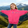 thumbnail image 2 of Ulanda I Love You This Much Kids Hoodies Teens Girls Boys Valentine's Day Cute Graphic Sweatshirt Letter Prints Hoodies Gift (Hot Pink, 10-11 Years), 2 of 6