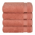 thumbnail image 5 of Cotton Paradise 100% Cotton Turkish 4 Piece Hand Towel Set, Soft Absorbent Face Towels Clearance Set, Coral, 5 of 6