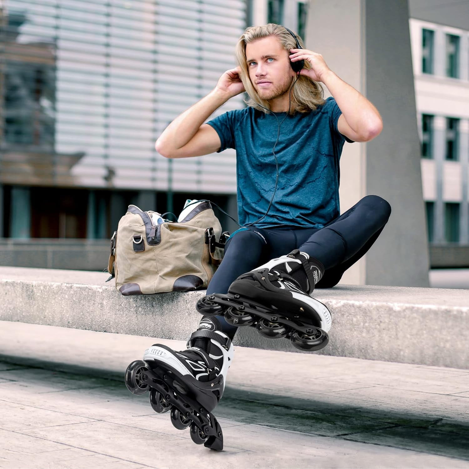 Adjustable Flashing Inline Skates, All Wheels Light Up, Fun Illuminating Skates for Kids Men Adult Women and Boys