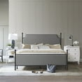 thumbnail image 6 of Hillsdale Furniture McArthur Metal Upholstered King Bed, Matte Black with Gray Fabric, 6 of 10