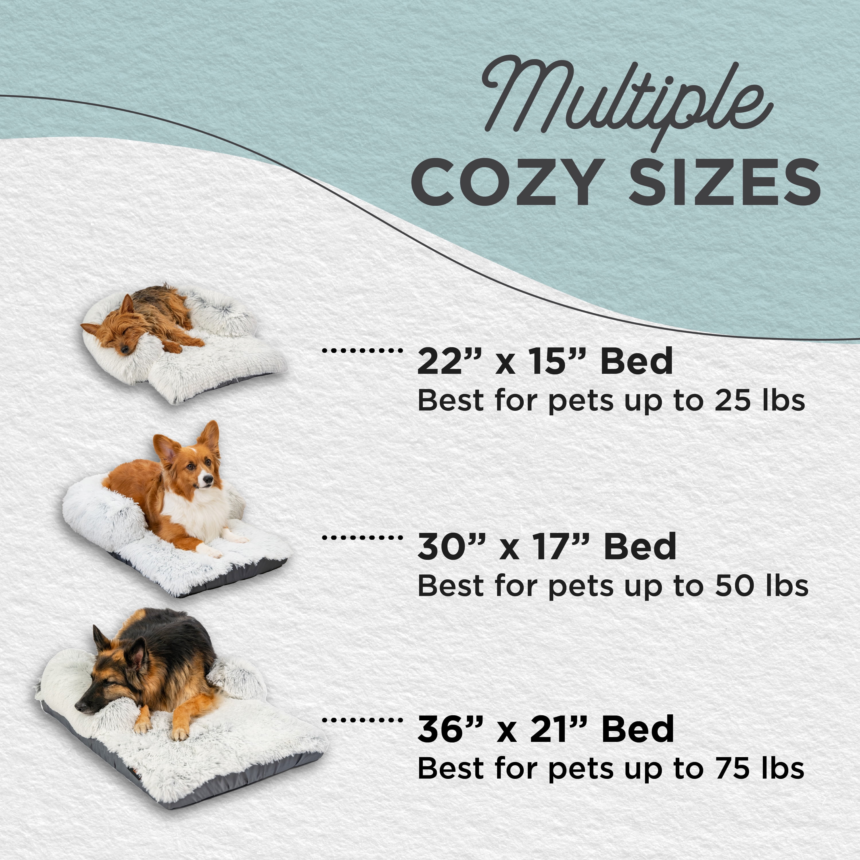 Best Friends by Sheri Nap Mat Dog Bed with Bolster - Washable Crate Pad and Removable Cover, Frost, 30x17