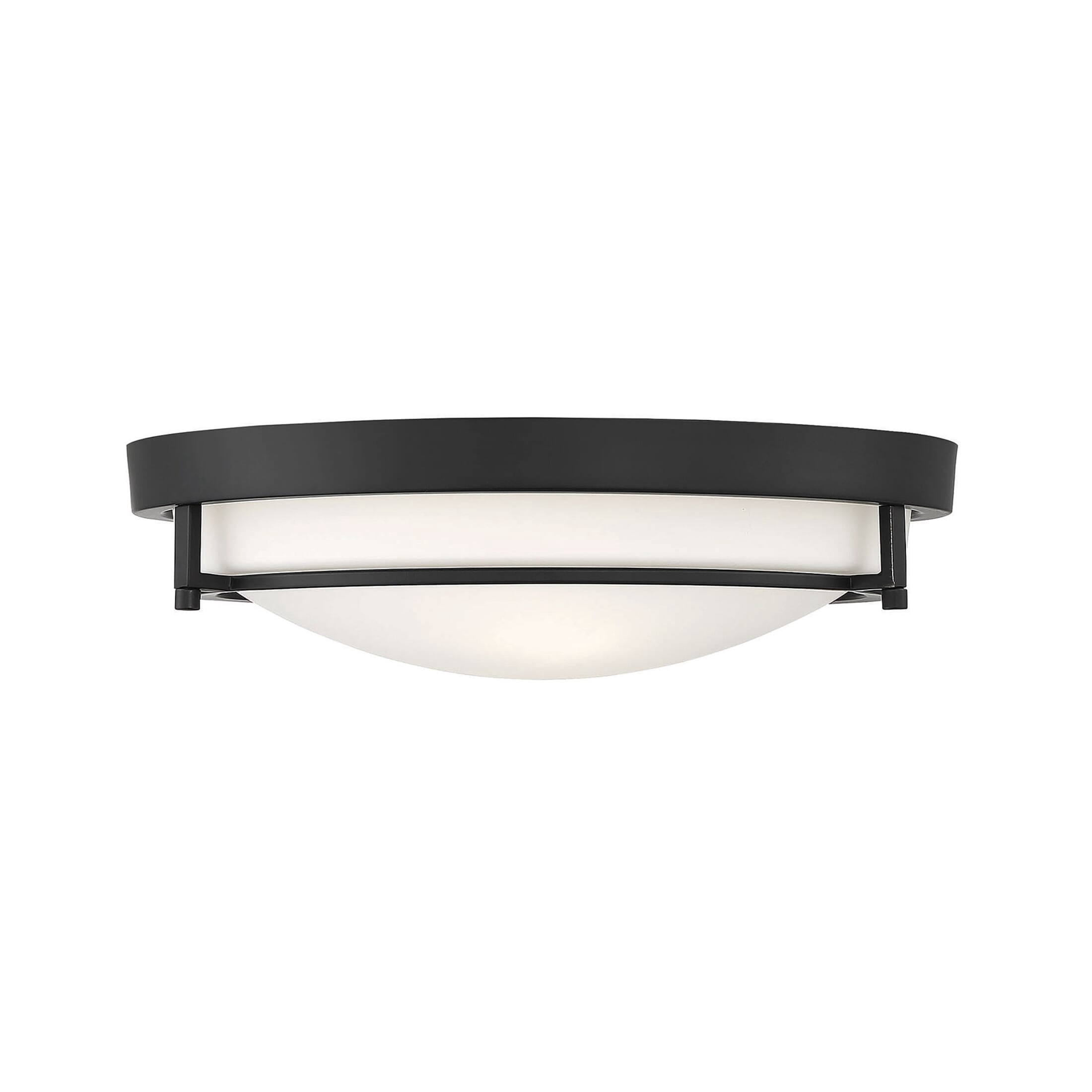 Trade Winds Felton 2-Light Flush Mount Ceiling Light in Matte Black