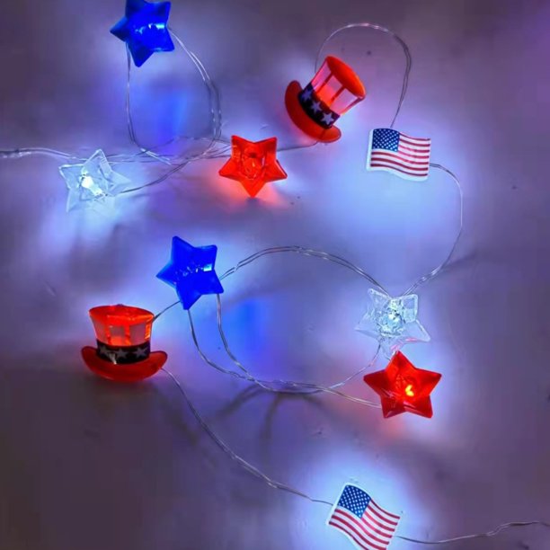Toorise 9.8ft Independence Day String Light 30 LEDs IP44 Waterpoof