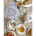 thumbnail image 4 of Blue Purple Boho Kitchen Dish Towels for Drying Dishes Set of 2, Vintage Abstract Art Floral Ethnic Tribe Waffle Weave Microfiber Hand Tea Bathroom Towels Quick Dry & Absorbent Towel 15.7x23.6, 4 of 7