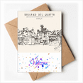 thumbnail image 1 of Italy Rome Country Sketch Landscape Welcome Back Greeting Cards Envelopes Blank, 1 of 3