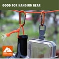 thumbnail image 3 of Ozark Trail 6 cm Orange D-Shaped Aluminum Carabiners, 2-Pack, Spring-Loaded Gate, 3 of 10