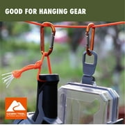 Ozark Trail 6 cm Orange D-Shaped Aluminum Carabiners, 2-Pack, Spring-Loaded Gate