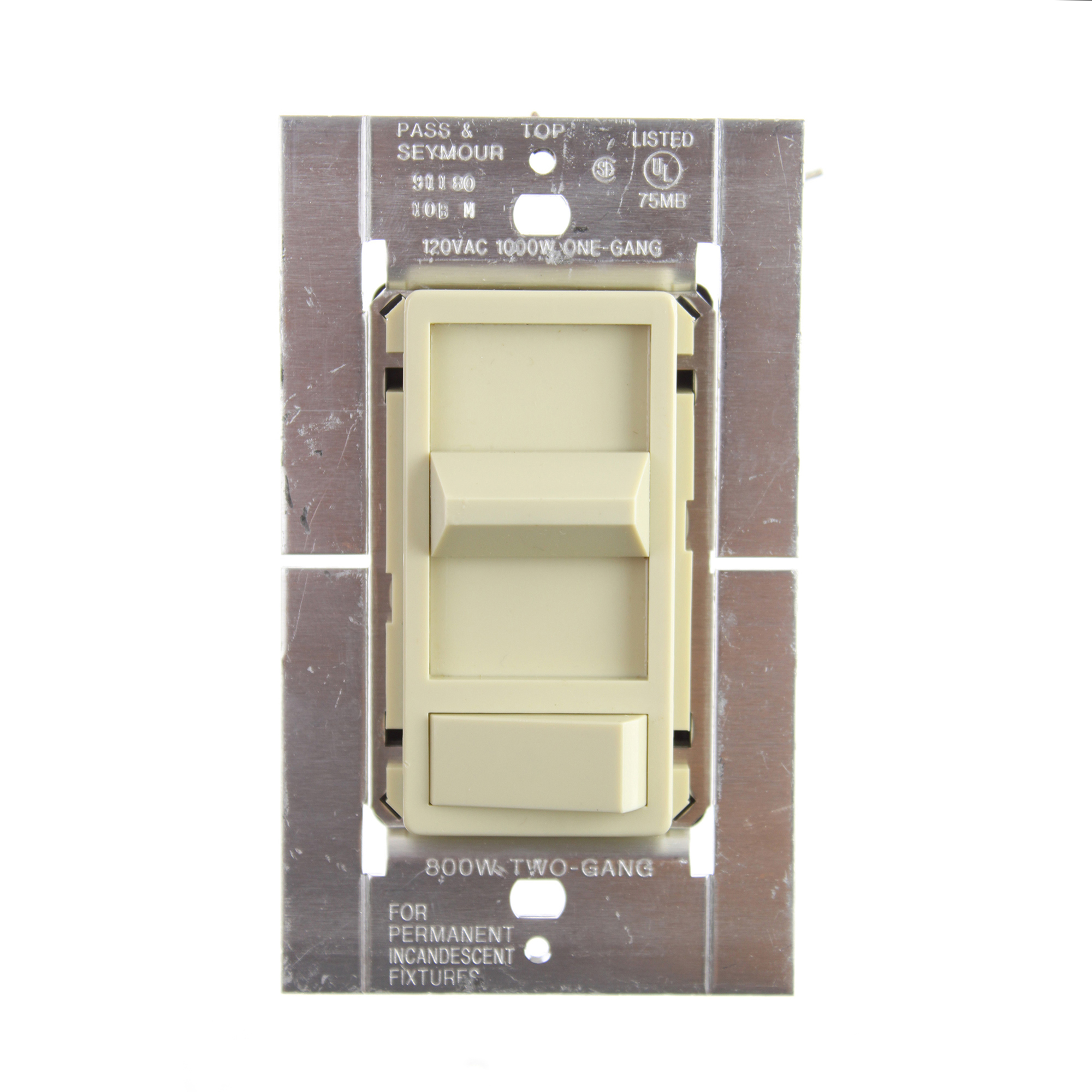 Pass & Seymour Legrand 91180I Wide Slide Dimmer, 1000W, Preset, 1P