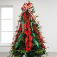 thumbnail image 3 of Adorno para árbol de Navidad, adorno para árbol de Navidad, lazo, serpentina y cinta estampada, lazo para adorno de árbol de Navidad para decoración navideña del hogar, 3 of 5