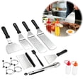 thumbnail image 4 of Barbecue Complete Grilling with Stainless Steel Spatula Tongs Fork Basting Brush Cleaning Scraper Heat Handle, 4 of 8