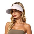 thumbnail image 5 of HONHUZH Summer Hats Womens Foldable Golf Sun Visor Hat UPF 50 Wide Brim Adjustable Summer Beach Cap, 5 of 6