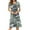 Green, variant on Hibeli Women Summer Casual Cut-out A-line Dresses Short Sleeves High Waist Knee Length Midi Dress with Pockets