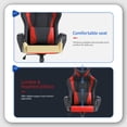 thumbnail image 2 of YRLLENSDAN Ergonomic Gaming Chair Video Game with Massager, Red Computer Chair with Arms and Back Support Adjustable Height High-Back Office Chair with Lumbar Support, 2 of 7