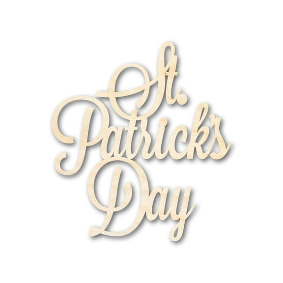 Unfinished Wood St Patricks Day Shape - Word Craft - up to 46" 24" / 1/8"