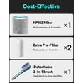 thumbnail image 4 of True HEPA HP102 Replacement Filter Compatible with Shark Air Purifier HP100, HP102, HP102PET, HP105, HP130, HP132, HC450, HC451, HC452, HC455, Compare Part No. HE1FKPET, HE1FKBASMB (1 Pack), 4 of 7