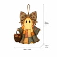thumbnail image 2 of 3D Lighted Vintage Patchwork Ghost Door Hanger, Fabric Wall Hanging Decor for Halloween Outdoor Yard Decorations, Seasonal Front Door Sign for Home, 2 of 7
