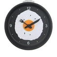 thumbnail image 2 of Wall Clock ABS Fried Egg Frying Pan Shape Silent Battery Operated Wall Clock for Bedroom Living Room Kitchen Black, 2 of 12