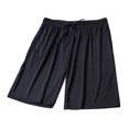 thumbnail image 2 of zeranth Men Shorts Solid Color Loose Elastic Waist Colorfast Students Shorts for Daily Wear, 2 of 7