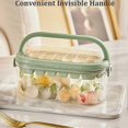 thumbnail image 5 of Ice Cube Tray with Lid and Bin, Sphere Ice Cube Maker Ice Cube Trays for Freezer, 2 Tiers Ice Cube Moulds Square and Round Ice Tray, 5 of 5