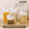 thumbnail image 4 of Sealed Household Grain Storage Box, Transparent Rice Bucket Kitchen Storage Jar, Pasta Container,1800ml,1x Storage jar,Transparent, 4 of 7