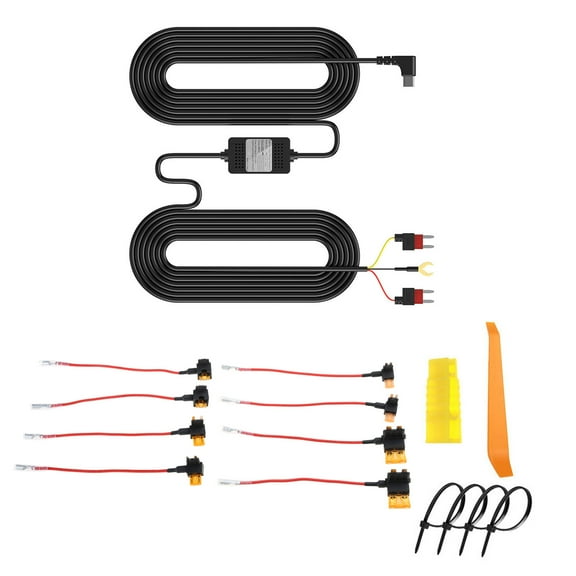 Easy Installation Dashcam Hardwire Set USB C Power Port MultiSize Designs 8Fuse Tap Cable for Reliability Monitoring