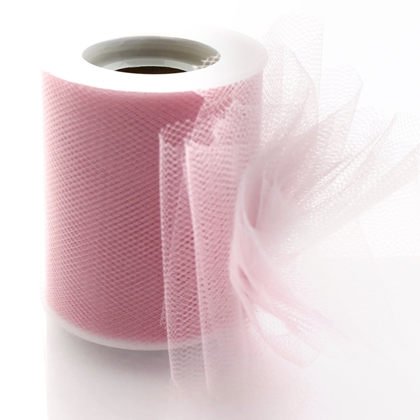 BABCOR Packaging: French Pink Torino Tulle - 6 in. x 25 Yards - Bundle of 4  Rolls