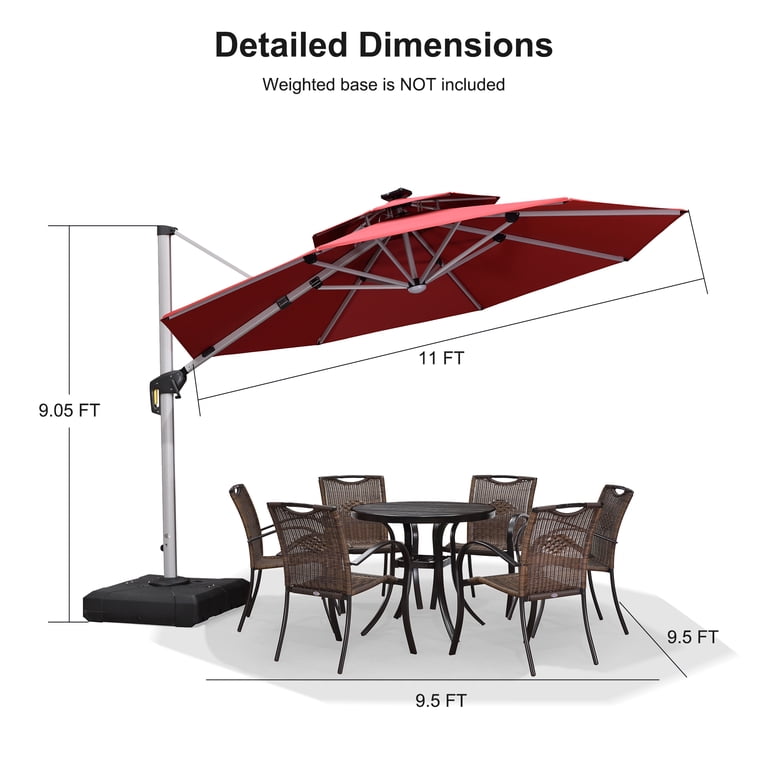 abccanopy cantilever patio umbrellas ABCCANOPY Cantilever Patio Umbrellas 10FT Orange