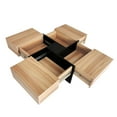 thumbnail image 7 of Coffee Table with 4 Hidden Storage Compartments, Square Cocktail Table with Extendable Sliding Tabletop, UV High-gloss Design Center Table for Living Room, 31.5"x 31.5", 7 of 7