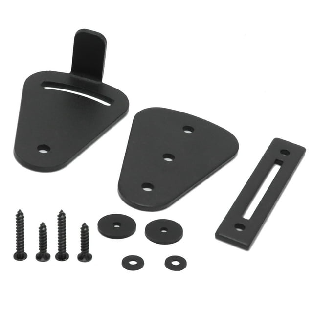 Door Latch, Black Barn Gate Latch Thick Bottom Design Sliding Door Lock For Barn Gate Latch Door Lock Catch For Hanging Rail Door Hardware