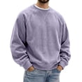 thumbnail image 3 of Corduroy Sweatshirts for Men 2026 Fall Winter Long Sleeve Plain Relaxed Fit Crewneck Sweatshirt Mens Pullover Top, 3 of 5