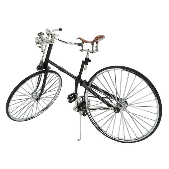 Modèle de Vélo Rétro Style Rétro Échelle 1:10 Détachable Durable Métal Caoutchouc Petit Vélo pour Bureau Étagère