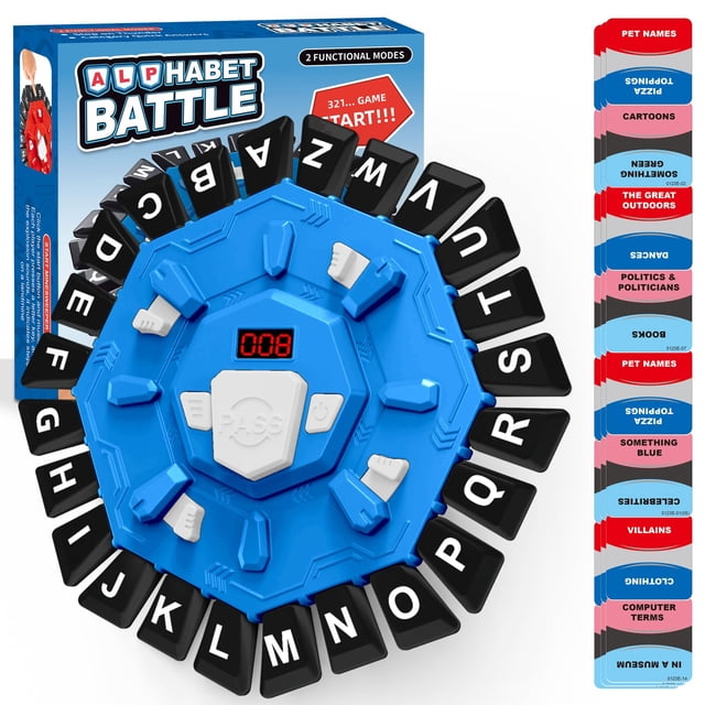 Juego de mesa Hydrathy Batalla del alfabeto 24 letras con temporizador y 2 modos