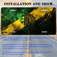 thumbnail image 3 of 1 Pcs 2D Flat License Plate Covers & Frames, Lion on Jamaican For Decorative Front, Waterproof For Decoration Aluminum License Plate Covers & Frames Cover For Men Women, 12" X 6", 3 of 7
