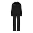 thumbnail image 5 of BiZtdJrK Lounge Sets for Women 2025 Half Zip Sweatshirt and Wide Leg Sweatpant 2 Piece Outfits Outdoor Solid Casual Sweatsuit Tracksuit with Pockets Black M 2025 Clearance, 5 of 8