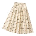 thumbnail image 6 of Njagoc3 Womens Polka Dot Midi Skirt, Elastic Waist, Printed, Cute for Summer Casual Days & Ice Cream Dates, 6 of 6