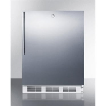 32.63 x 23.63 x 23 in. Freestanding Counter Height Refrigerator-Freezer, White Cabinet