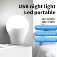 thumbnail image 2 of Lámpara con enchufe USB, lámpara de libro pequeña USB de 5V, luz blanca/cálida para emergencia por corte de energía, 2 of 9